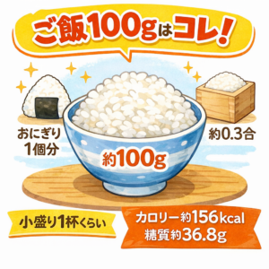 ご飯100ｇは？